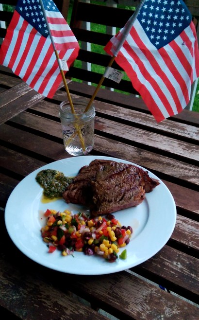 Steak fresh from the Barbie