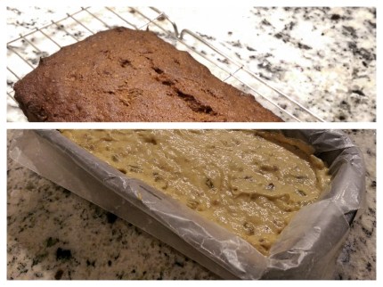 Banana Walnut & Honey Loaf - Before and After Baking