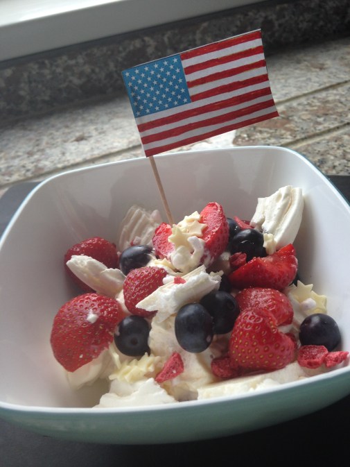 July 4 Red White & Blue Eton Mess Dessert