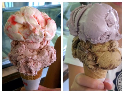 Strawberry and Mint Stick + Black Raspberry and Harwich Mud Pie!
