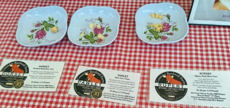 A selection of Consider Bardwell Cheeses as tried at the Irvington NY Farmer's Market
