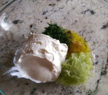 In the bowl and ready to mix!