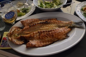 BBQ'd sea bass