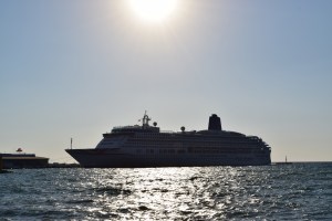 Our ship moored in Kusadasi, here come's the sun