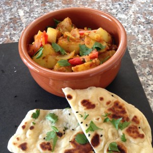 Come on (add your country), great grub with naan & beer