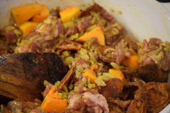 Lamb, Apricots and Squash in the pot