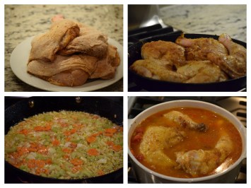 The 4 stages of cooking the casserole