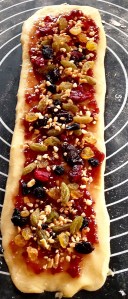 Jam, fruit, nuts, zest & cinnamon added