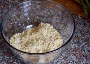 Flour & butter rubbed together to form fine crumbs