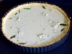 Quiche ready for baking