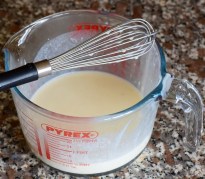 Milk & flour whisked