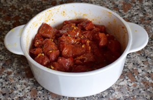 Beef marinating ready for a siesta