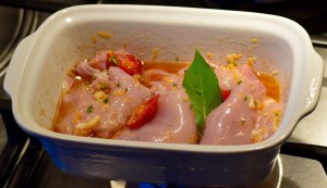 Chicken marinading