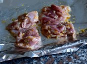 Marinaded chicken ready to grill/broil