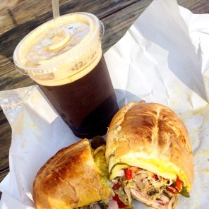 Speedy lunch: nitro Coffee & Cubana at Oakville Grocery 