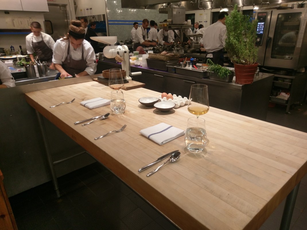 15. Our personal Chef's table in the kitchen