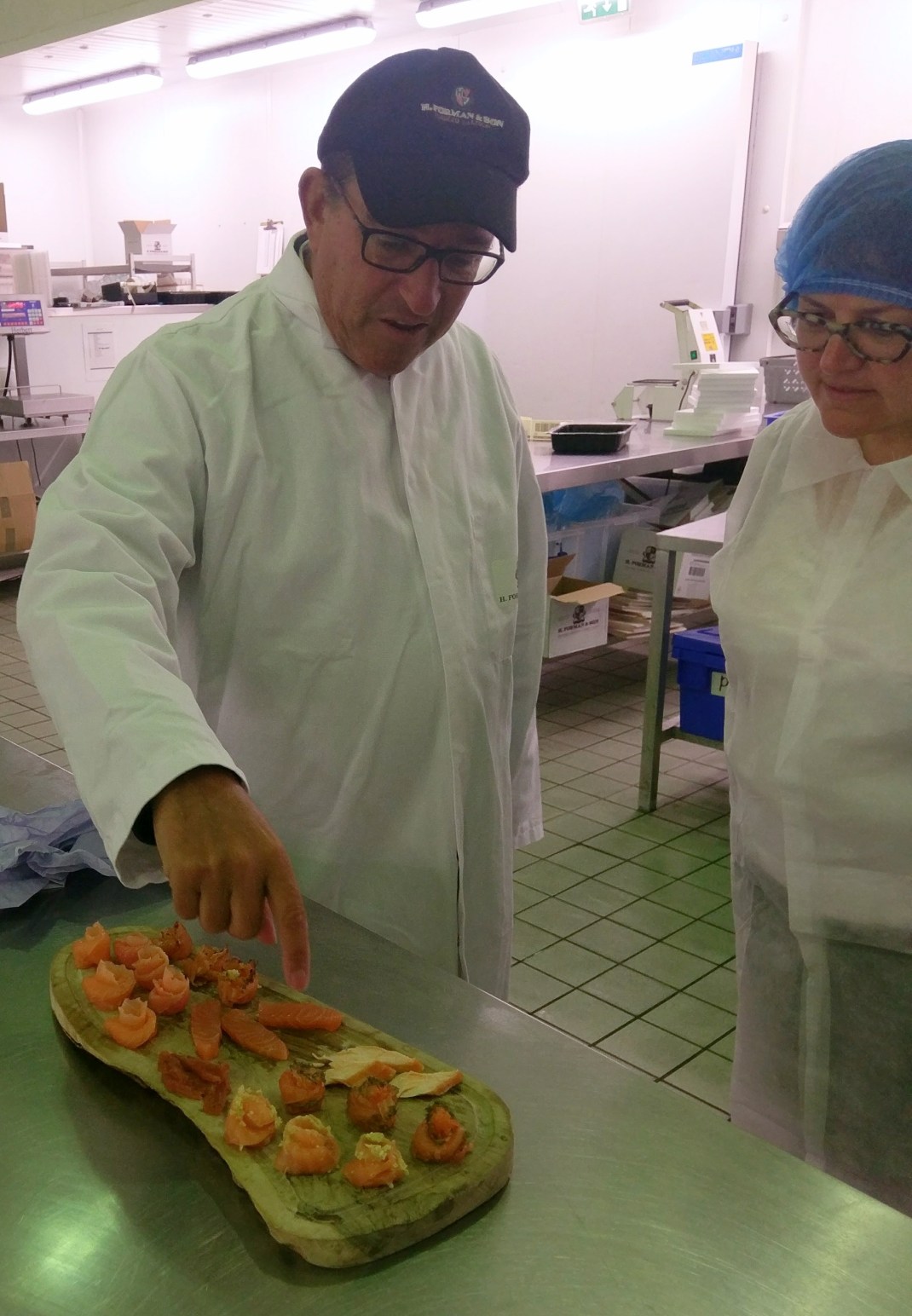 2. Lance explains the samples to Lindsey