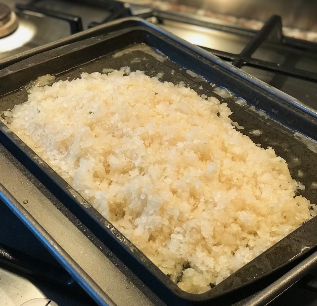 After 2 hours freezing - granita done!